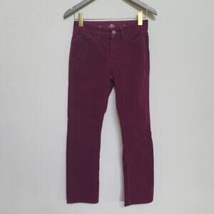 St John's Bay Corduroy Pants Womens 2P Maroon Burgundy Straight Leg mid rise